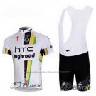 2011 Cycling Jersey HTC Highroad White Short Sleeve and Bib Short