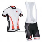 2014 Cycling Jersey Castelli White Short Sleeve and Bib Short