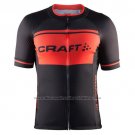 2016 Cycling Jersey Craft Black and Orange Short Sleeve and Bib Short