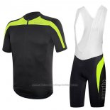 2017 Cycling Jersey RH+ Black and Green Short Sleeve and Bib Short