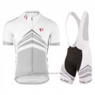 2018 Cycling Jersey Pearl Izumi White Gray Short Sleeve and Bib Short