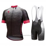 2018 Cycling Jersey Specialized Black Gray Pink Short Sleeve And Bib Short