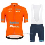 2019 Cycling Jersey Tour Down Under Ochre Orange Short Sleeve and Bib Short