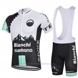 2020 Cycling Jersey Bianchi Shimano Negro White Short Sleeve And Bib Short