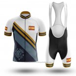 2020 Cycling Jersey Champion Spain Light Blue Yellow Short Sleeve And Bib Short