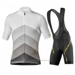 2020 Cycling Jersey Mavic Gray Black Short Sleeve and Bib Short