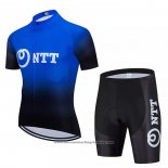 2020 Cycling Jersey NTT Pro Cycling Black Blue Short Sleeve And Bib Short