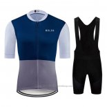 2020 Cycling Jersey Ndlss Gray Blue Short Sleeve and Bib Short
