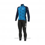 2021 Cycling Jersey ALE Blue Long Sleeve And Bib Tight QXF21-0034