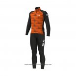 2021 Cycling Jersey ALE Orange Long Sleeve And Bib Tight QXF21-0035