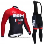 2021 Cycling Jersey Bh Templo Red Black Long Sleeve And Bib Tight