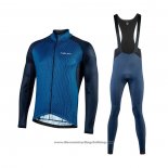 2021 Cycling Jersey Nalini Blue Long Sleeve And Bib Tight
