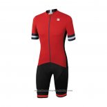 2021 Cycling Jersey Sportful Red Short Sleeve And Bib Short