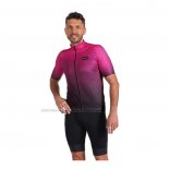 2022 Cycling Jersey Gore Purple Black Short Sleeve and Bib Short