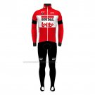 2022 Cycling Jersey Lotto Soudal Red Long Sleeve and Bib Short