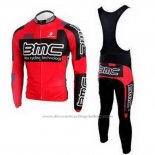 2010 Cycling Jersey BMC Red Long Sleeve and Bib Tight