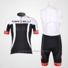 2012 Cycling Jersey Castelli White and Black Short Sleeve and Bib Short