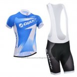 2014 Cycling Jersey Giant Sky Blue Short Sleeve and Bib Short