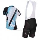 2014 Cycling Jersey Pearl Izumi Black and Sky Blue Short Sleeve and Bib Short