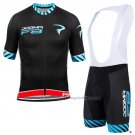 2015 Cycling Jersey Pinarello Black and Blue Short Sleeve and Bib Short