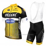 2016 Cycling Jersey Etixx Quick Step Yellow and Black Short Sleeve and Bib Short