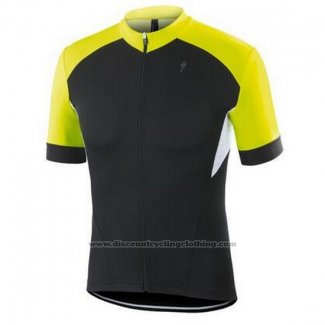 2016 Cycling Jersey Specialized Black and Yellow Short Sleeve and Bib Short