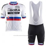 2017 Cycling Jersey Bora Champion Slovakia Short Sleeve and Bib Short