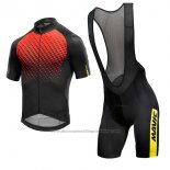 2017 Cycling Jersey Mavic Red and Black Short Sleeve and Bib Short