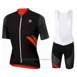 2017 Cycling Jersey Sportful R&d Ultraskin Black Short Sleeve and Bib Short