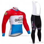 2018 Cycling Jersey Quick Step Floors Red White Blue Long Sleeve and Bib Tight