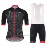 2018 Cycling Jersey Tour de Suisse Helvetia Black Red Short Sleeve and Bib Short