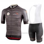 2019 Cycling Jersey Castelli Uae Tour Gray Short Sleeve and Bib Short