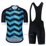 2019 Cycling Jersey Etixxl Blue Black Short Sleeve and Bib Short