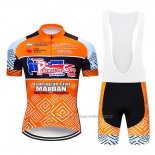 2019 Cycling Jersey Mardan Orange Short Sleeve and Bib Short