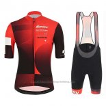 2019 Cycling Jersey Tour de Suisse Red Black Short Sleeve and Bib Short