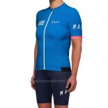 2019 Cycling Jersey Women Maap Blue Short Sleeve and Bib Short