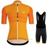 2020 Cycling Jersey Rapha Orange Short Sleeve And Bib Short