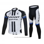 2021 Cycling Jersey Giant Alpecin Black White Long Sleeve And Bib Tight