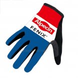 2022 Alpecin Fenix Full Finger Gloves Cycling Blue White Red