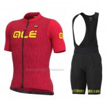 2022 Cycling Jersey ALE Red Yellow Short Sleeve and Bib Short