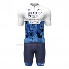 2022 Cycling Jersey Israel Cycling Academy Blue White Short Sleeve and Bib Short