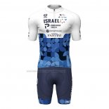 2022 Cycling Jersey Israel Cycling Academy Blue White Short Sleeve and Bib Short