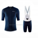 2023 Cycling Jersey Craft Deep Blue Short Sleeve And Bib Short