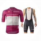 2023 Cycling Jersey Giro d'Italia Purple White Short Sleeve and Bib Short