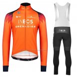 2023 Cycling Jersey Ineos Grenadiers Orange Long Sleeve and Bib Short