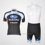 2011 Cycling Jersey Subaru White and Black Short Sleeve and Bib Short