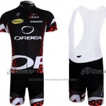 2013 Cycling Jersey Orbea Black and Red Short Sleeve and Bib Short