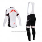 2014 Cycling Jersey Castelli White and Black Short Sleeve and Bib Short