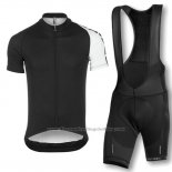 2016 Cycling Jersey Assos Black Short Sleeve and Bib Short