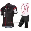 2016 Cycling Jersey Nalini Black and Red Short Sleeve and Bib Short